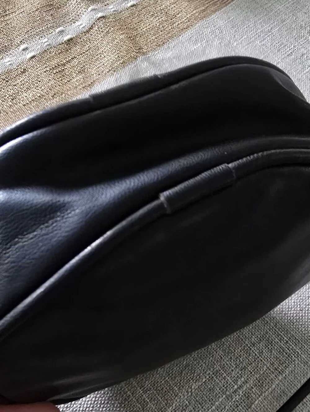 Purse Lot Of 2 Small Handbags Black Woven, Black Faux Leather Crossbody Bag